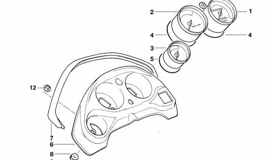 Tuerca hexagonal M6 OEM 63142346469 para motos BMW F 650, F 650 ST. Original BMW Motorrad.