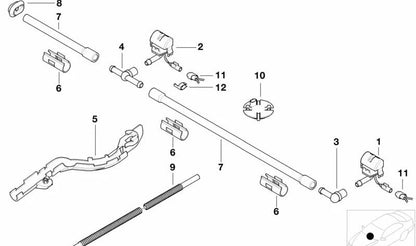 Conector T para o Wiper OEM 61677019857 para BMW E84, E70, E71, E72, E89. BMW original.