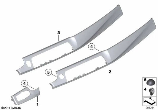 Beschichtung I-curly Ash-Tabing für BMW 5 F10-Serie, F11, F18 (OEM 51459192936). Original BMW.