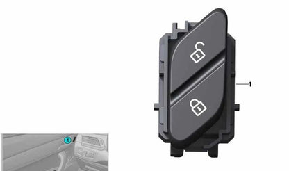 Botón de cierre centralizado derecho OEM 61319320642 para BMW F48, F39. Original BMW.
