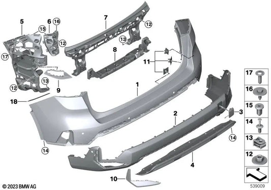 Primed Tow Hook Cover for BMW X1 U11 (OEM 51129883528). Original BMW