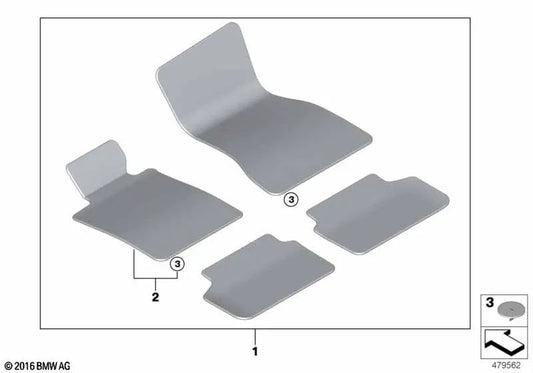 Mat du côté conducteur pour BMW G22, G23 (OEM 51475A13564). BMW d'origine