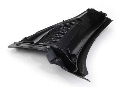 Cubierta lateral derecha OEM 51132751210 para MINI R55, R56, R57 (todos los modelos: Cooper, Cooper S, Cooper D). Pieza exterior original MINI para paso de rueda delantero derecho.