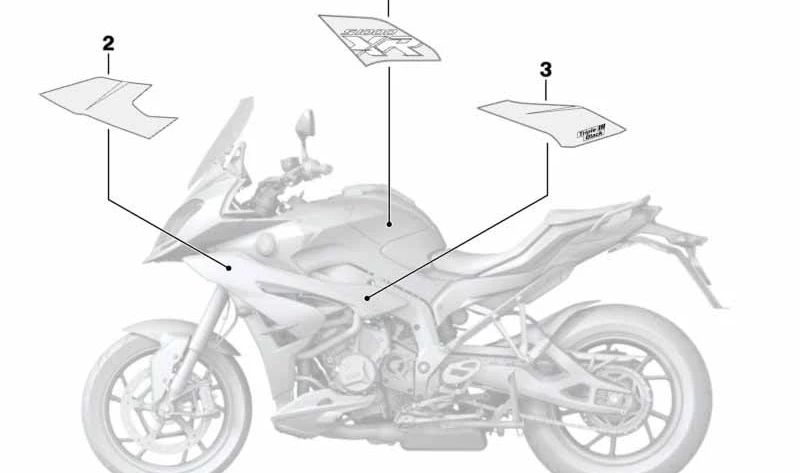 Decoración delantera izquierda OEM 51148396667 para BMW Motorrad S 1000 XR (K49). Original BMW Motorrad.