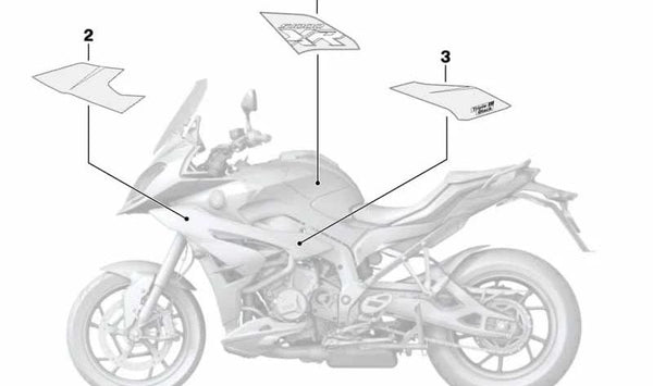 Decoración delantera izquierda OEM 51148396667 para BMW Motorrad S 1000 XR (K49). Original BMW Motorrad.