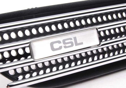 Griglia decorativa laterale sinistra 51137895913 per BMW E46 M3 CSL. Compatibile con modelli BL95 e BL96. BMW originale.