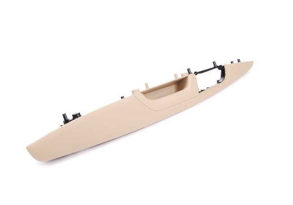 Reposabrazos puerta delantera izquierda beige OEM 51419146033 para BMW E90, E91. Original BMW.
