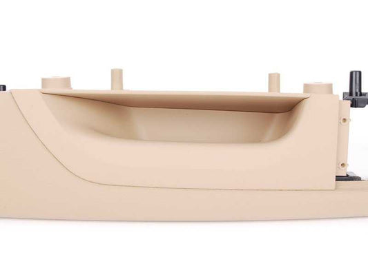 Reposabrazos puerta delantera izquierda beige OEM 51419146033 para BMW E90, E91. Original BMW.