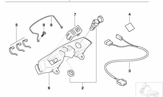 Caperuza OEM 32711459318 Para motocicletas BMW F 650 Gs, G 650 Gs, K 1200 Rs, R 1100 Gs, R 850 R ... e muito mais. BMW Motorrad original.