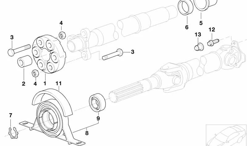 Tuerca con arandela OEM 26117574872 para BMW E36, E46, E39, E60, E61, E63, E64, E38, E83 y Z3. Original BMW.