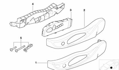 Cubierta exterior derecha OEM 52107901526 para BMW E46. Original BMW.