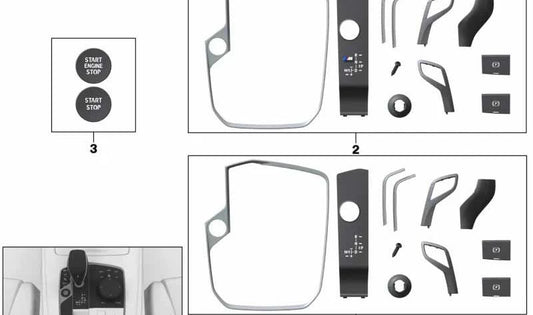 Reparaturspiel -Emben -Kontrollzentrum für BMW Series 1, Serie 2, Serie 3 G20, G21, G28, 4 G22, G23, G26, Serie 8 G14, G15, G16, X3 G01N, X4 G02N, X5 G05, G05N, X6 G06 , G06N, X7 G07, Z4 G29 (OEM 61319475060). Original BMW