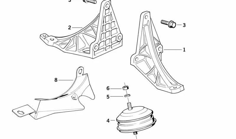 Protector térmico derecho OEM 11811138829 para BMW E31. Pieza original BMW.
