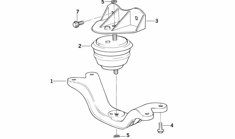 Brida de conexión OEM 23701137869 para BMW E31. Original BMW.