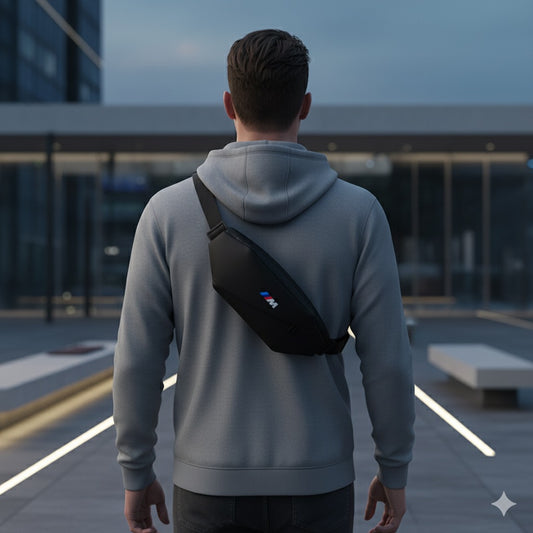 Riñonera deportiva BMW ///M – Impermeable, compacta y con estilo urbano