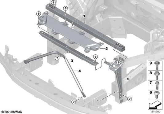 Front reinforcement for BMW I20 (OEM 51648737032). Original BMW