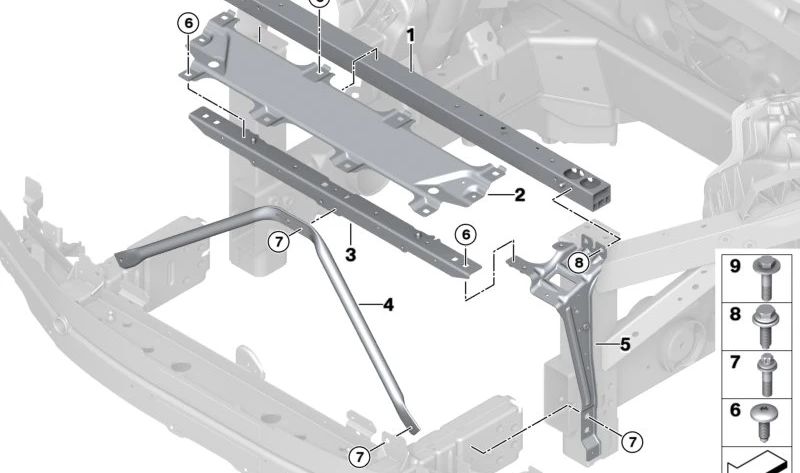 Soporte derecho del faro delantero OEM 51648737028 para BMW iX I20 {M60, M60 xDrive, iX xDrive40, iX xDrive50} 2021-2025. Original BMW.