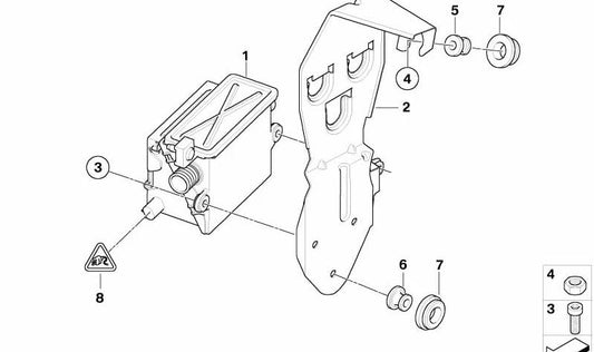 Riscaldatore elettrico OEM 64129145439 per BMW E46 (318D) e modelli compatibili. Pieno BMW originale, ideale per il sistema di riscaldamento del motore. BMW di riserva originale.