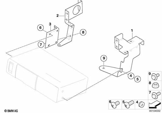 Prise en charge du changeur de CD gauche pour BMW Z4 E85, E86 (OEM 65106910719). BMW d'origine