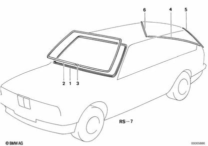 Cubierta derecha para BMW E30 (OEM 51311967338). Original BMW