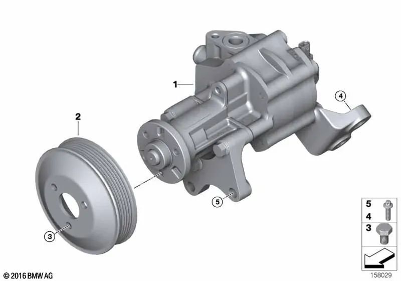 Bomba de dirección asistida para BMW E70 (OEM 32416796443). Original BMW