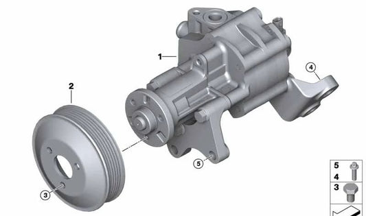 Bomba de dirección asistida OEM 32416781003 para BMW E70 X5. Original BMW.