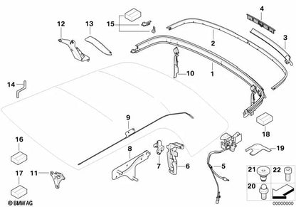 Moulage arrière chromé gauche / droit pour BMW Mini R57 R57N. BMW d'origine