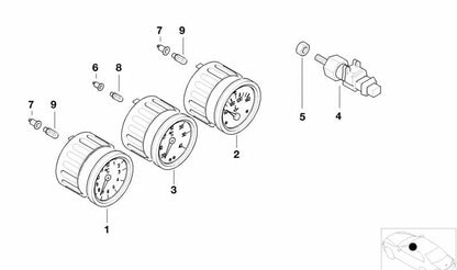 Indicador de temperatura de aceite OEM 62137893625 para BMW E36, Z3. Original BMW.