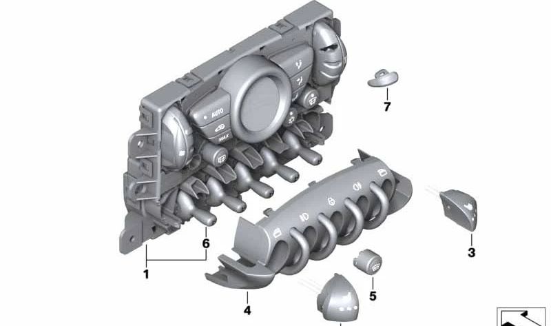 Caperuza calefacción parabrisas OEM 64113442544 para MINI R56, R55, R57, R58, R59, R60, R61... y más. Original MINI.
