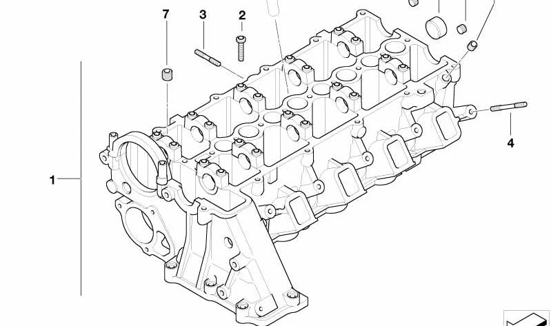 Culata de motor OEM 11127786361 para BMW E46 (318d, 320d) y E39 (520d). Compatible con motores diésel M47. Original BMW.