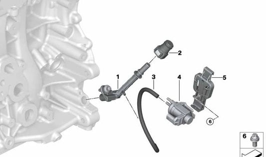 OEM Exhaust Bracket 11669424261 for BMW G11, G12, G05. Genuine BMW.