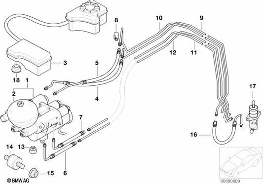 Cilindro receptor de embrague OEM 21526768362 para BMW Serie 3 E36 M3 (11/1995-10/1999). Original BMW.