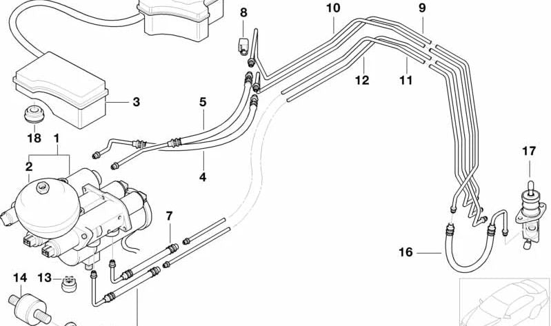 Silentblock de goma OEM 13711259818 para BMW E21, E30, E36, E12, E28, E34, E24, E23, E32, Z1, Z3. Original BMW.