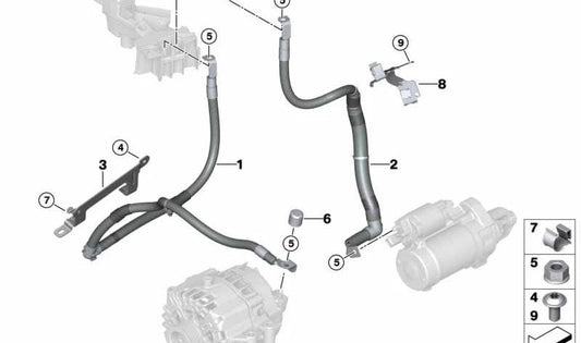 BMW Support 5 G30N -Serie, G30N, 7 G11N -Serie, G12N, 8 G14, G15, G16 (OEM 12427934427). Original BMW.
