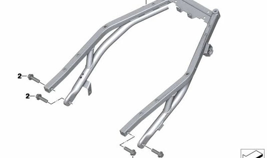 Boîte arrière OEM 46518544820 pour BMW Motorrad C Evolution (K17) 2014-2020. BMW original Motorrad.