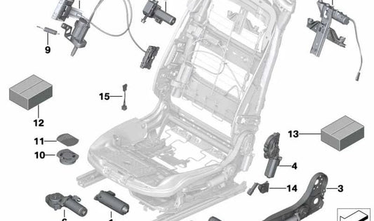 Cable adaptador para asiento activo OEM 52107440801 para BMW F06, F12, F13. Compatible con modelos 640d, 640i y variantes xDrive. Original BMW.