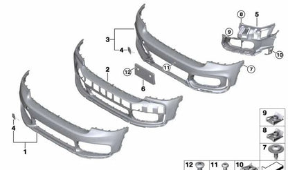Alojamiento de faro delantero derecho OEM 51117390508 para MINI F60 Countryman, Cooper, Cooper ALL4... y más. Original MINI.