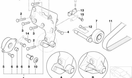 OEM hexagonal screw 07119904996 for BMW E87, F40, F52, F44, F45, F46, E36, E46, E90, E91, E92, E93, E39, E60, E61, E65, E66, G12, F48, F49, F39, E83, E83, E83 F25, F26, E53, E52, I3 (I01), Mini F55, F56, R50, R53, F57, R52, F54, F60. Original BMW/Mini.