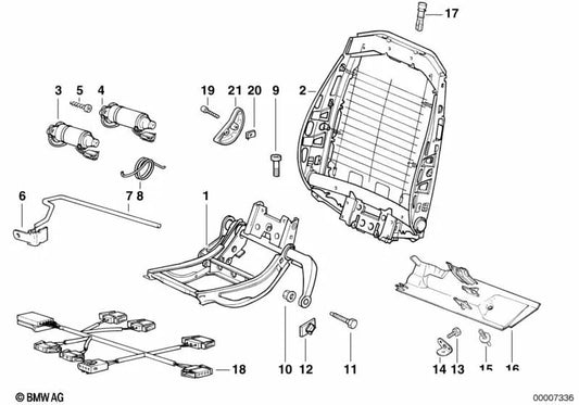Mola de fechamento para BMW Série 3 E36 (OEM 52108157519). BMW original