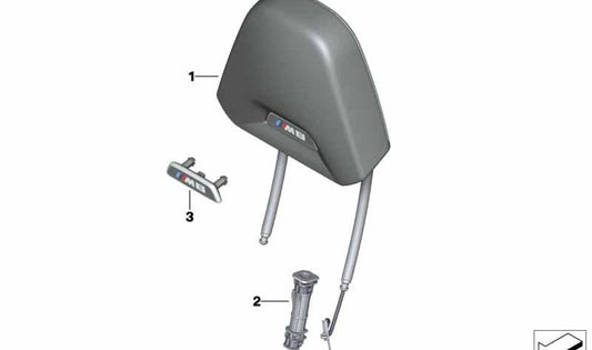Plubs en cuir OEM 52108098727 pour BMW F91, F92, F93. BMW d'origine.