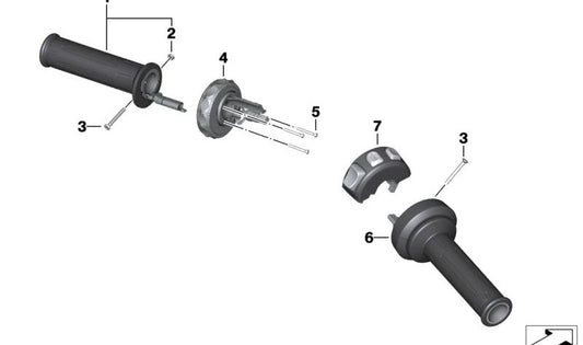 Switch destro combinato OEM 61318394250 per BMW C 400 GT, C 400 X ... e altro. BMW MOTORAD originale.