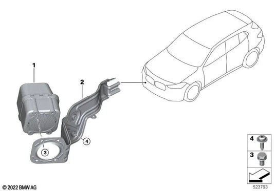 VSG Halter for BMW F45, F45N Series 2, F48N, F49, F49N X1, F39 X2 (OEM 65159354072). Genuine BMW.