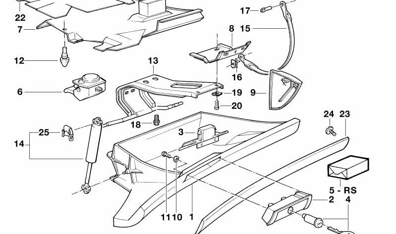 Clip de sujeción OEM 07129934911 para BMW E36, E34, E24, E32, Z3. Pieza original BMW. Ideal para fijaciones en componentes como el caudalímetro o cerraduras de puerta.