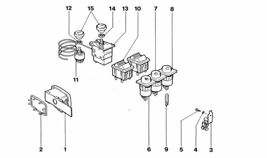 Porca de ajuste OEM 61312161340 para BMW. Compatível com os modelos: E30, E28, E23, E24, E32, E34. Peça original BMW.