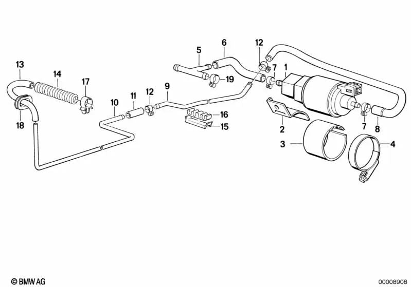 Soporte para varios modelos/series de BMW (OEM 34321379024). Original BMW.