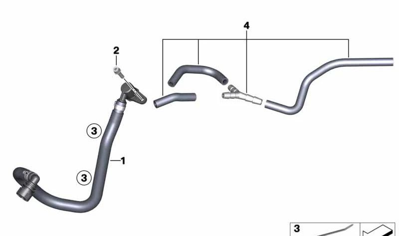 Juego de tubos flexibles OEM 16138409957 para BMW Motorrad C 400 GT, C 400 X. Original BMW Motorrad.