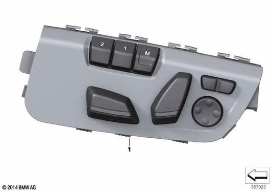 Chave de ajuste do assento com driver de memória para BMW F20N, F21N, F52, F22, F23, F87, F30, F31, F34, F80, F32, F33, F36, F82, F49N, F39 (OEM 61319382451). BMW original