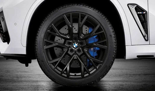 Juego completo de ruedas M Performance Star Spoke 809 negro mate OEM 36115A13AA7 para BMW X5 M F95, X6 M F96. Original BMW.