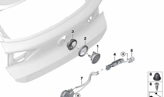 Estribo de cierre OEM 51247473763 para MINI Countryman F60, F60 LCI, BMW X2 F39. Original BMW y MINI.