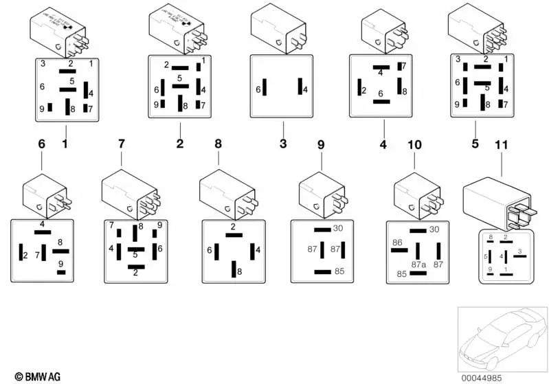 Relé retardo de arranque ventilador OEM 61358363456 para BMW Serie 3 E36 (11/1989 - 08/2000). Original BMW.